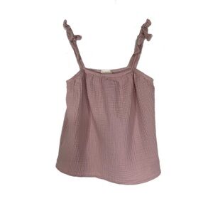 Walking on Sunshine Girl’s Tie Shoulder Dusty Pink Summer Top